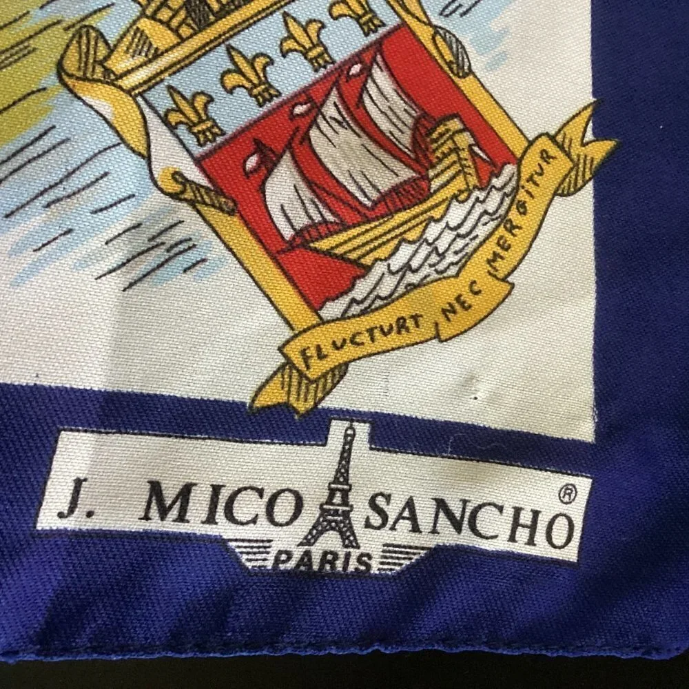 J.‎ Mico Sancho Paris Square Famous City Landmarks Travel Scarf 45C